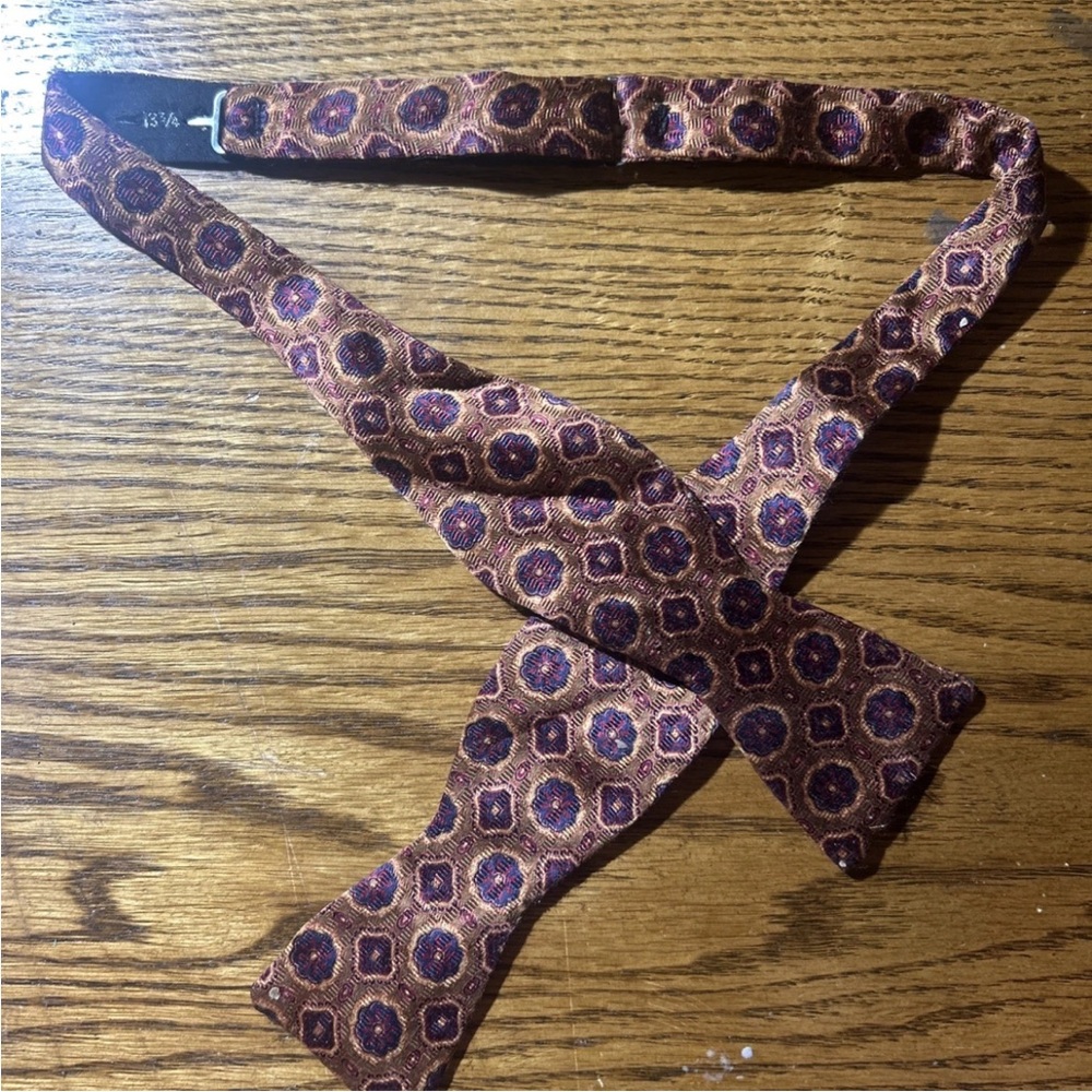 Brown and Purple Geometric Pattern Tie